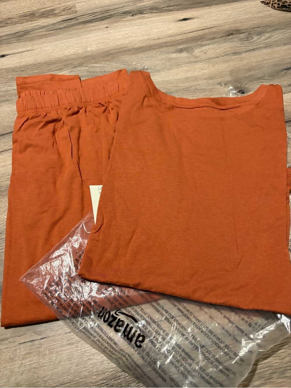 NWT Amazon Essentials Women's Rust Orange Pajama Set- 4X